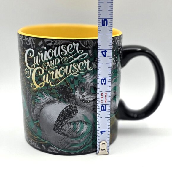 Disney Alice in Wonderland Cheshire Cat Curiouser and Curiouser Porcelain Mug - Picture 7 of 8